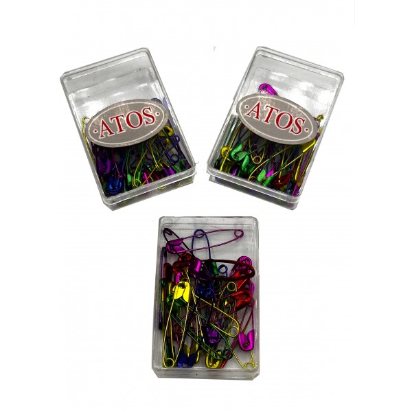 ATOS Plastik Kutulu Klasik Çengelli İğne Renkli No:1